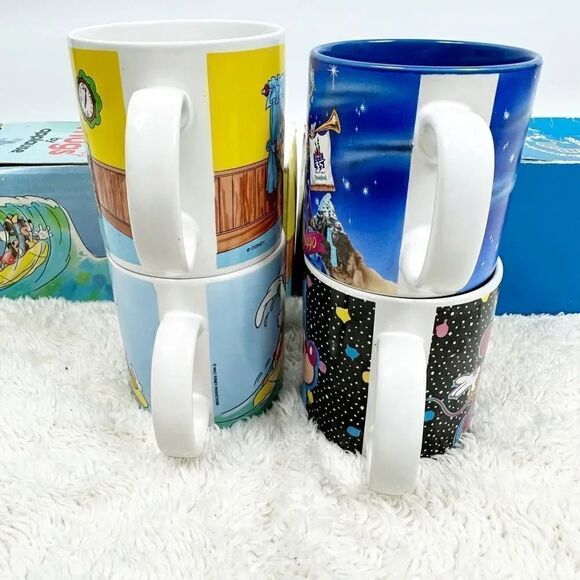 Vintage 80s Applause Disney Mug Lot of 4 Original Boxes Mickey Minnie Set Cups - Picture 10 of 14